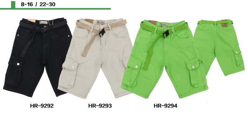 Spodenki chłopięca jeans Roz 8-16, Mix kolor Paczka 10 szt